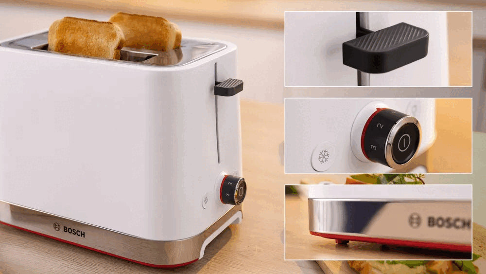 Bosch White 2 Slice Compact My Moment Toaster - TAT4M221